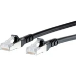 Metz Connect 1308457000-E RJ45 sieťové káble, prepojovacie káble CAT 6A S/FTP 7.00 m čierna s ochranou 1 ks