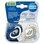 CANPOL BABIES Set symetrických silikonových dudlíků light touch 0 - 6 m sleepy koala modrý