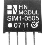 DC/DC měnič HN Power SIM1-1215-SIL4, vstup 12 V, výstup 15 V, 66 mA, 1 W