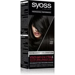 Syoss Color permanentní barva na vlasy odstín 1-1 Black