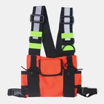 Men Women Oxford Vest Reflective Tactical Chest Bag Cool Bag