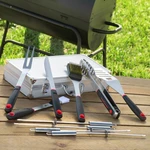 11-dielna sada náradia na grilovanie z antikoro ocele v kufríku InnovaGoods Professional Barbecue