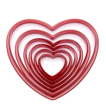 6pcs/set Heart Shaped plastic Cake mold cookie cutter biscuit stamp Sugarcraft cake decorations