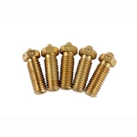 5Pcs V6 Brass Heating Block Nozzle 1.75mm 0.4/0.6/0.8/1/1.2mm Extruder Nozzle Kit for 3D Printer