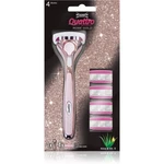 Wilkinson Sword Quattro for Women Rose Gold dámsky holiaci strojček + náhradné hlavice 1 ks