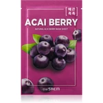 The Saem Natural Mask Sheet Acai Berry plátenná maska pre rozjasnenie a vitalitu pleti 21 ml