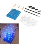 4X4X4 Blue LED Light Cube Kit 3D LED DIY Kit For Arduino Smart Electronics Led Cube Kit