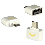 MicroUSB - USB redukció - On To Go (OTG) - univerzális, White