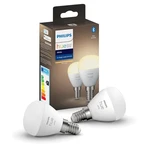 Inteligentná žiarovka Philips Hue Bluetooth, 5,7W, E14, White, 2ks (8719514356771) inteligentná LED žiarovka • spotreba 5,7 W • pätica E14 • stmievate