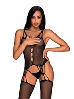 Obsessive G321 Bodystocking XL/XXL černá