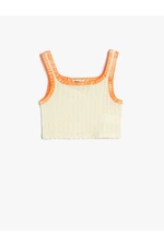 Koton Háčkovaný Crop Top bez Rukávov s U-Výstrihom