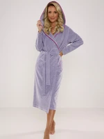 Bathrobe De Lafense 664 Lydie long hooded melange light 065