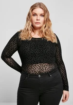 Women's Flock Lace Body Black