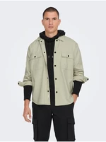 Light grey men's outer shirt ONLY & SONS Team - Men's