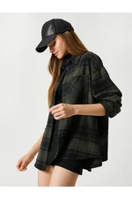 Koton Lumberjack Shirt Back Printed Long Sleeve