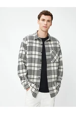 4WAM60006HW Koton Men's Shirt BLACK PLAID