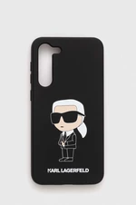 Puzdro na mobil Karl Lagerfeld S23+ S916 čierna farba