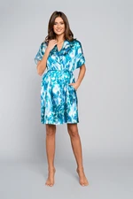 Pacific bathrobe with short sleeves - floral print