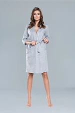 Megan bathrobe with 3/4 sleeves - melange