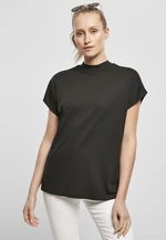 Women's oversized viscose T-shirt with black sleeve