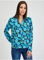 Orsay Blue Ladies Floral Blouse - Women