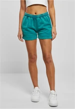 Women's Stone Washed Shorts - Watergreen