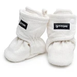 T-TOMI Booties Cream dětské capáčky 9-12 months Warm 1 pár