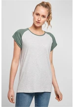 Women's contrasting raglan t-shirt light gray/pale