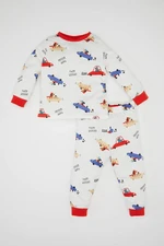 DEFACTO Baby Boy Patterned Long Sleeve Cotton Pajama Set