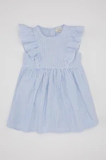 DEFACTO Baby Girl Striped Sleeveless Linen Look Dress