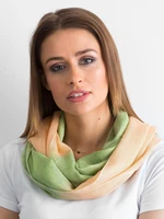 Brocade scarf ombre green and peach