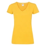 Yellow v-neck Women's T-shirt Valueweight Fruit of the Loom