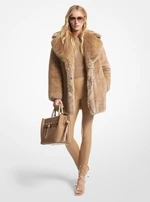 Michael Kors Coat - COYOTE FX FUR COAT brown