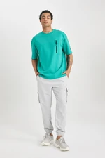 DEFACTO Fit Standard Fit Cargo Pocket Woven Sports Jogger Sweatpants