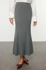 Trendyol Gray Godeli Fish Shape Maxi Length Woven Skirt