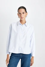 DEFACTO Oversize Fit Oxford Long Sleeve Shirt