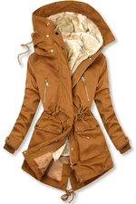 Parka mit abnehmbarem Teddyfutter braun