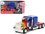 Optimus Prime Truck with Robot on Chassis from "Transformers" Movie "Hollywood Rides" Series 1/32 Diecast Model by Jada