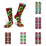 Urban Graffiti Punk Cotton Socks For Men Women Casual Street Skateboard Compression Socks Breathable Comfortable Autumn Socks