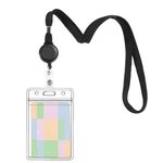 Vertical Badge Protector Waterproof Vertical ID Badge Protector Office Supply ID Badge Protector For Keychains Lanyards Business