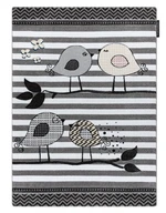 Dětský kusový koberec Petit Birds grey-200x290