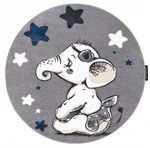 Dětský kusový koberec Petit Elephant stars grey kruh-160x160 (průměr) kruh