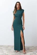 Trendyol Oil Waxed Woven Long Evening Evening Dress