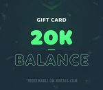 RBX365 20,000 Balance Gift Card