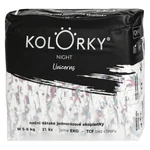 KOLORKY NIGHT Nočné jednorazové EKO plienky M (5-8 kg) 21 kusov