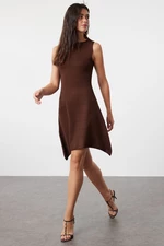 Trendyol Brown Midi Knitwear A-line Dress