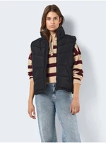 Black Ladies Quilted Vest Noisy May Dalcon - Ladies