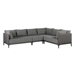 Ciemnoszara tapicerowana sofa ogrodowa Domino – Exotan