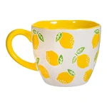 Żółto-biały ceramiczny kubek 250 ml Lemon – Sass & Belle