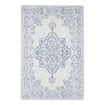 Niebiesko-kremowy dywan odpowiedni na zewnątrz NORTHRUGS Tilos, 80x150 cm
